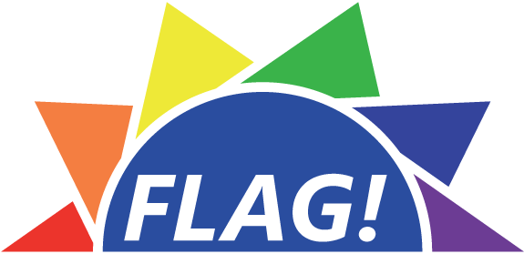 Logo de l'association Flag! Association LGBT+ des agents des Ministères de l'Intérieur et de la Justice, Pompiers, Policiers municipaux et ses alliés